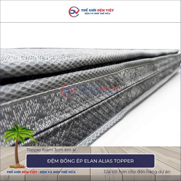Đệm bông ép Elan Alias Topper 4